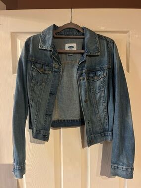 Old Navy Light Blue Cropped Denim Jacket